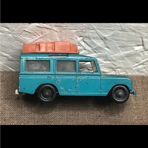 Vintage 1965 Lesney Matchbox #12 Land Rover Safari Teal with Tan Luggage